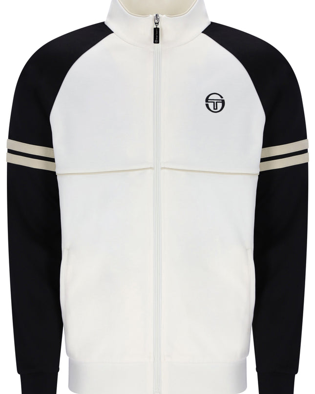 Sergio Tacchini Orion Track Top in Gardenia/Black/Peyote