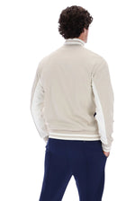 Load image into Gallery viewer, FILA Tiebreaker Funnel Neck Track Top Jacket Gardinia/Silver Lining/Navy - Raw Menswear
