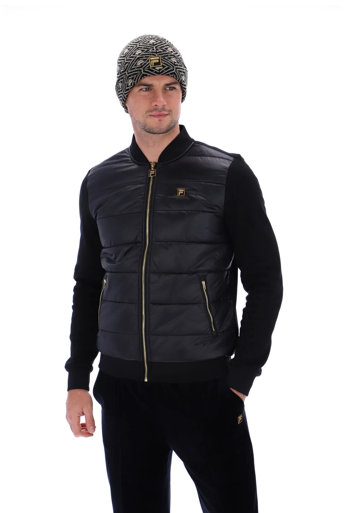 FILA Tonkin Puffer Front Body Jacket Black - Raw Menswear