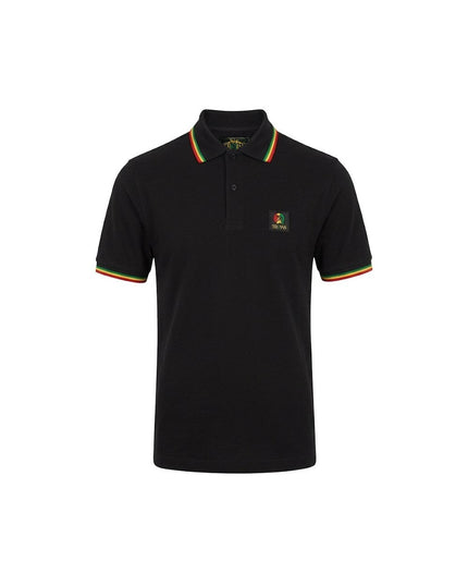 TROJAN Flag Badge Pique Polo TR/9121 in Black