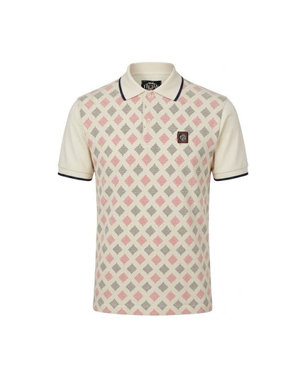 TROJAN Ottoman Diamond Panel Polo TR/9120 Ecru
