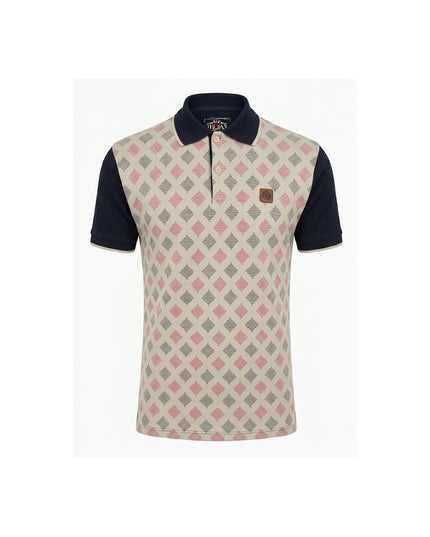TROJAN Ottoman Diamond Panel Polo TR/9120 Navy