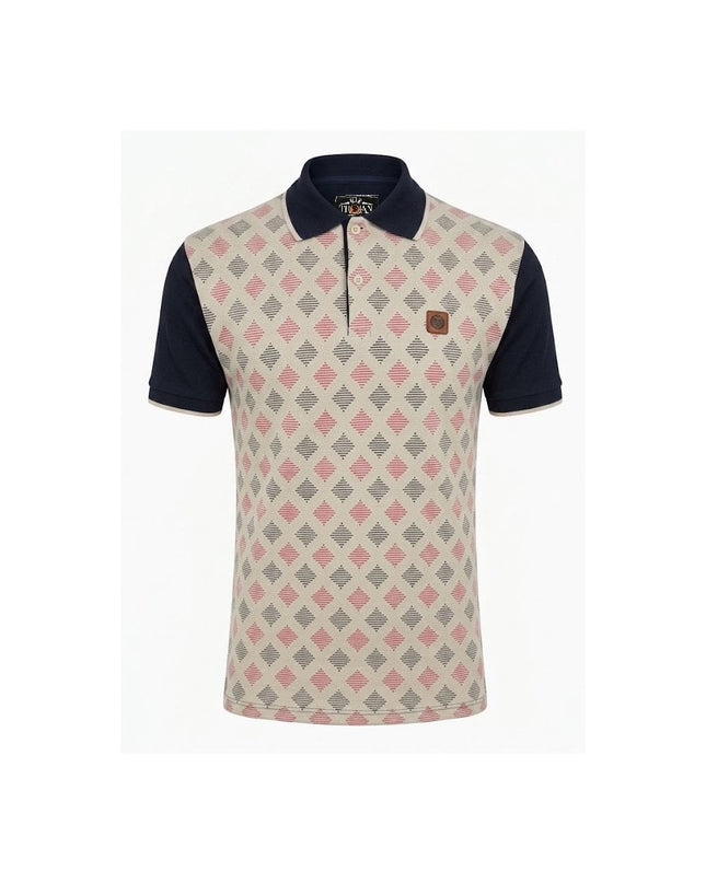 TROJAN Ottoman Diamond Panel Polo TR/9120 Navy