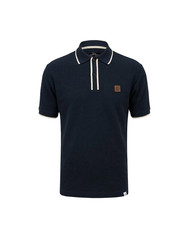 TROJAN Ottoman Stripe Trim Polo TR/9080 in Navy