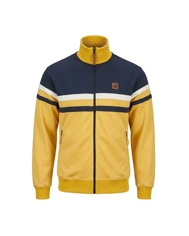 TROJAN Panel Stripe Track Top TR/9051 in Mustard