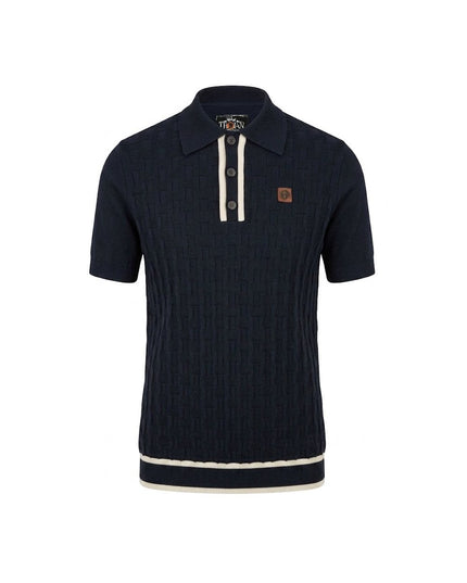 TROJAN Self-Check Fine Gauge Polo TR/9112 Navy
