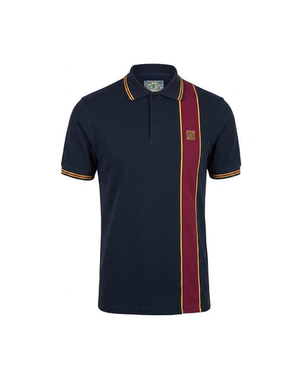 TROJAN Stripe Front Pique Polo TR/9131 in Navy