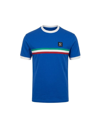TROJAN Stripe Front Tee TR/9085 in Cobalt Blue