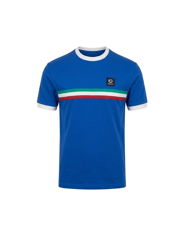 TROJAN Stripe Front Tee TR/9085 in Cobalt Blue