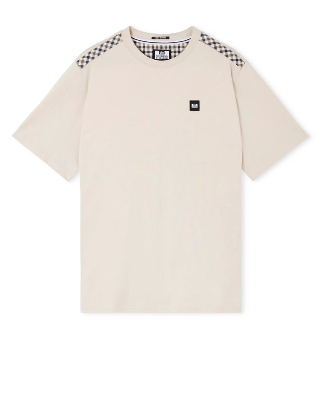 Weekend Offender Medea Tee With House Check Details Cement