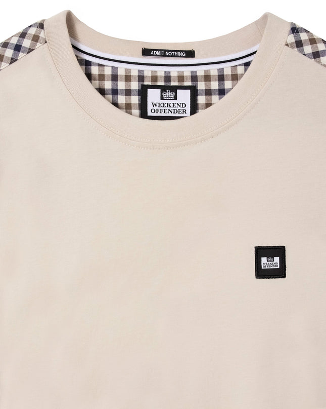 Weekend Offender Medea Tee With House Check Details Cement