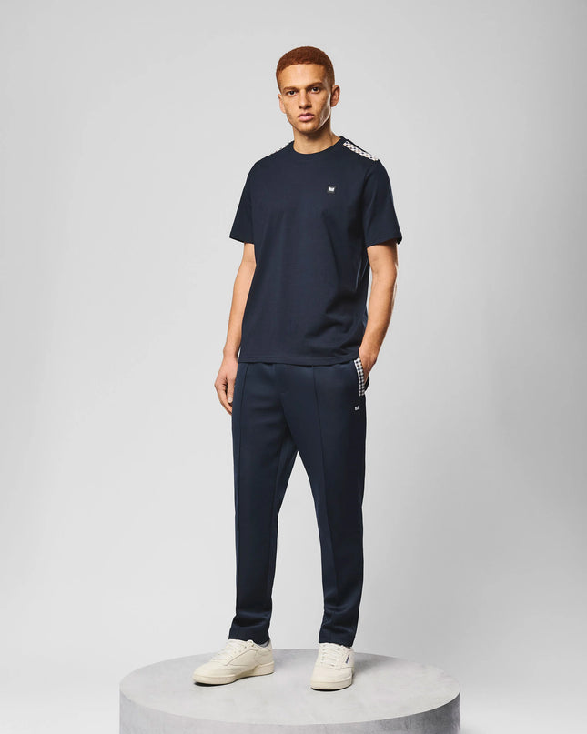 Weekend Offender Medea Tee With House Check Details Navy