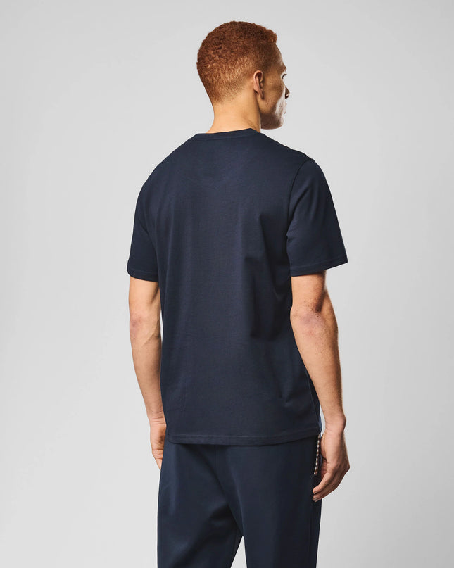 Weekend Offender Medea Tee With House Check Details Navy