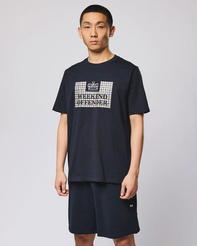 Weekend Offender Shevchenko Mid House Check Prison Tee Navy