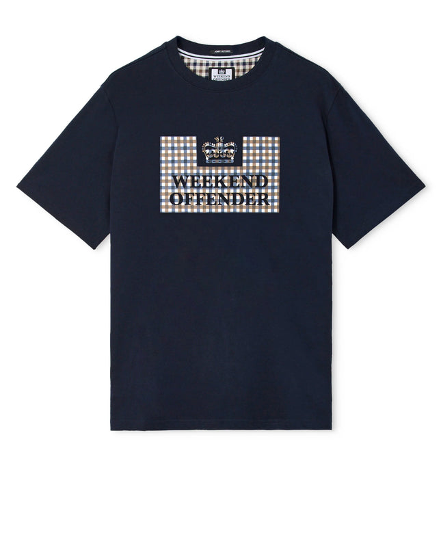 Weekend Offender Shevchenko Mid House Check Prison Tee Navy
