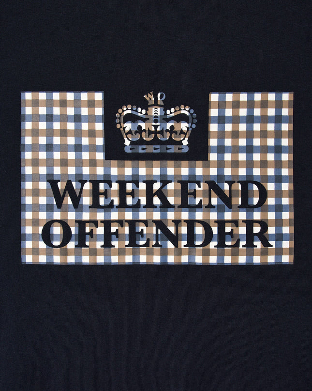 Weekend Offender Shevchenko Mid House Check Prison Tee Navy