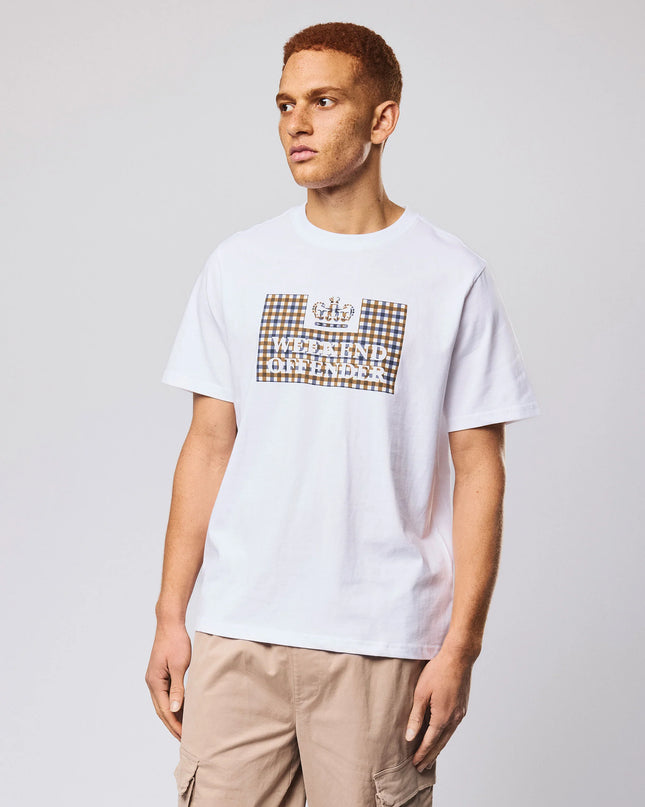 Weekend Offender Shevchenko Mid House Check Prison Tee White - 396