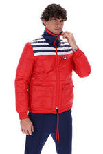 Lade das Bild in den Galerie-Viewer, FILA Uomo F-Box Padded Stripe Jacket Red - Raw Menswear
