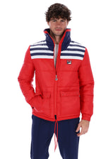 Lade das Bild in den Galerie-Viewer, FILA Uomo F-Box Padded Stripe Jacket Red - Raw Menswear
