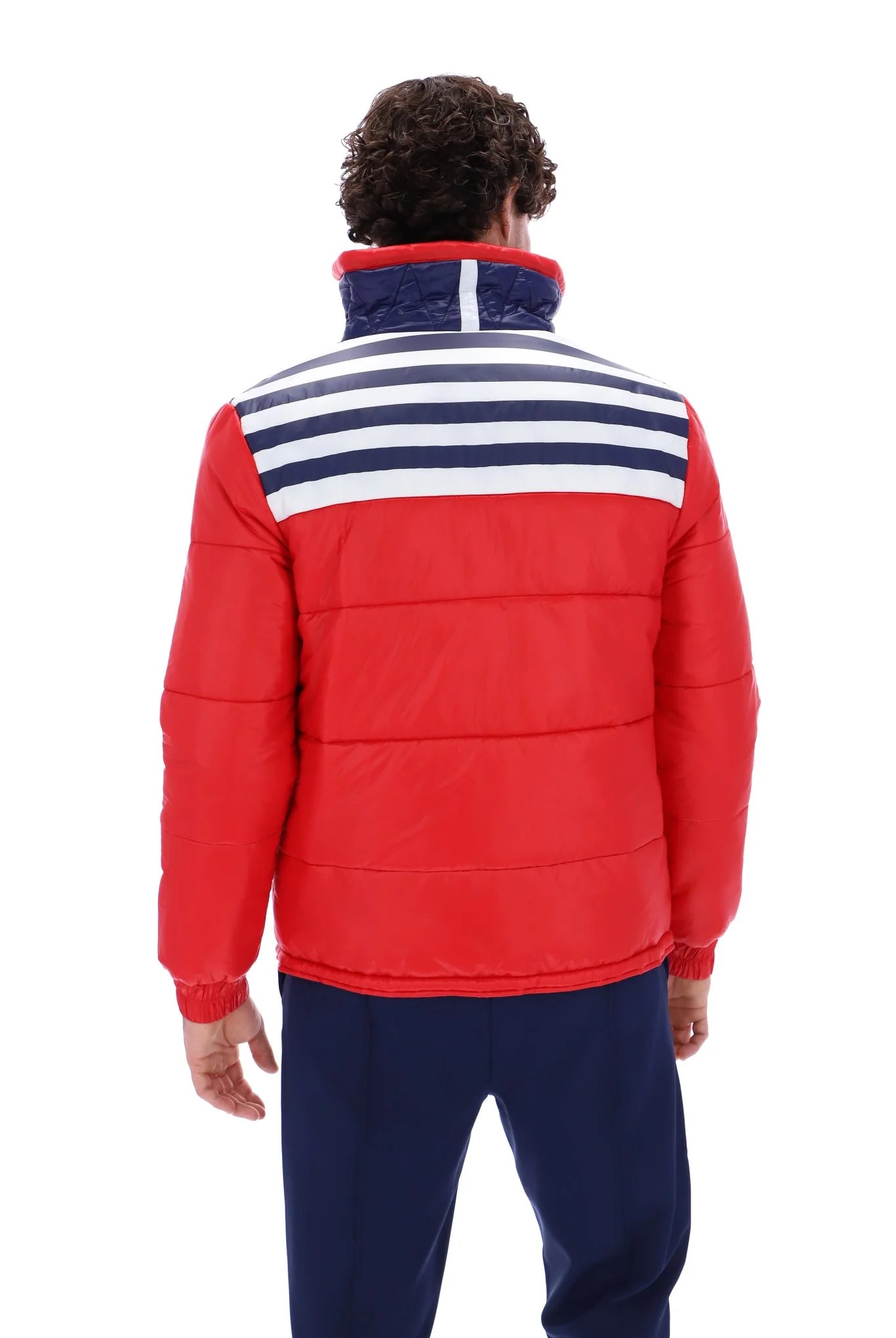 FILA Uomo F-Box Padded Stripe Jacket Red - Raw Menswear