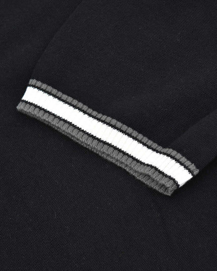 Lambretta Velero Tipped SS Knit Polo Black