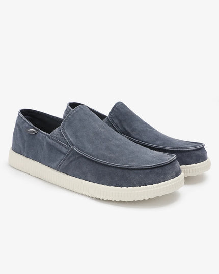 Walk In Pitas WP150 Slip On Washed Shoe in Navy - 1091