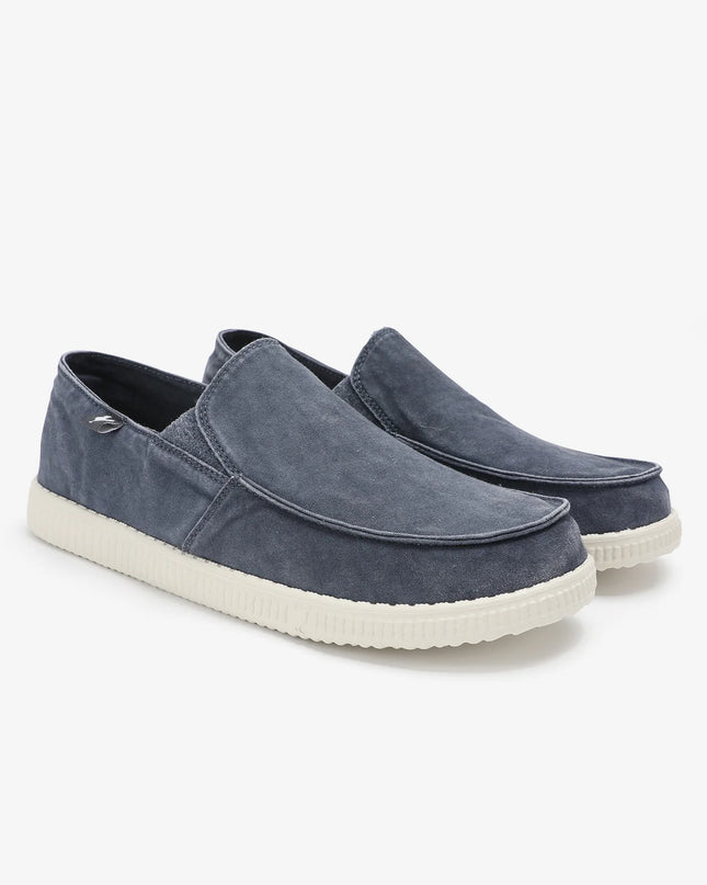Walk In Pitas WP150 Slip On Washed Shoe in Navy - 1091