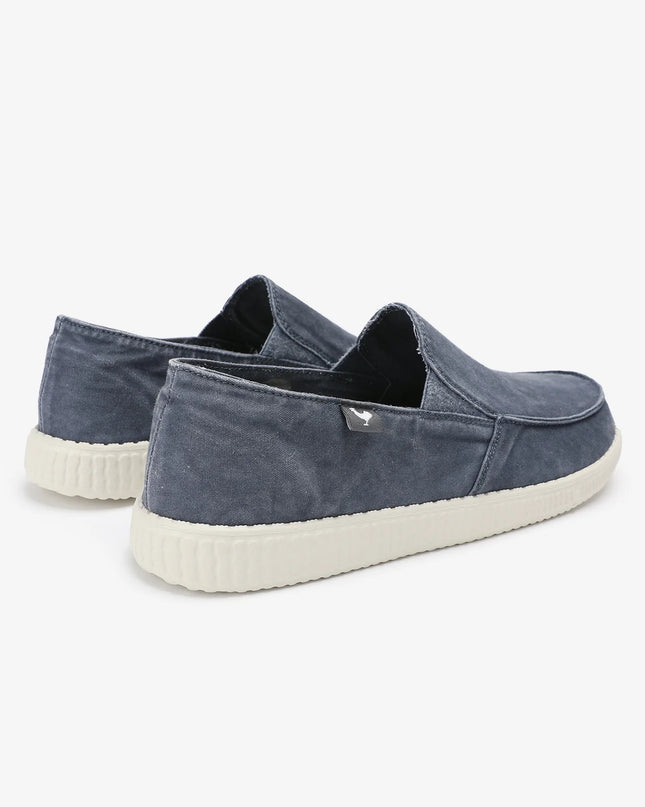 Walk In Pitas WP150 Slip On Washed Shoe in Navy - 1091