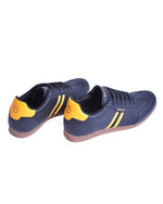 Load image into Gallery viewer, Lambretta Tackle Trainers Black / Gold - Raw Menswear
