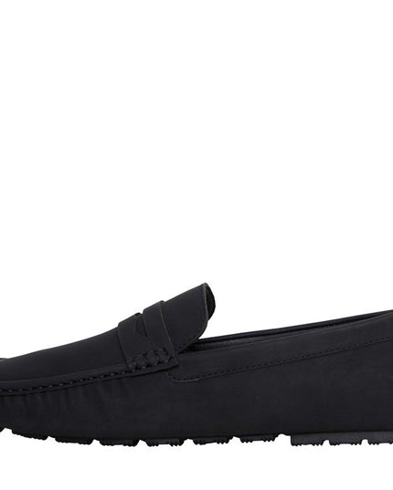 Mens Web Slip On Loafer Shoes Black - Raw Menswear