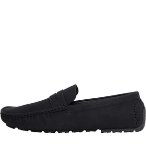 Mens Web Slip On Loafer Shoes Black - Raw Menswear
