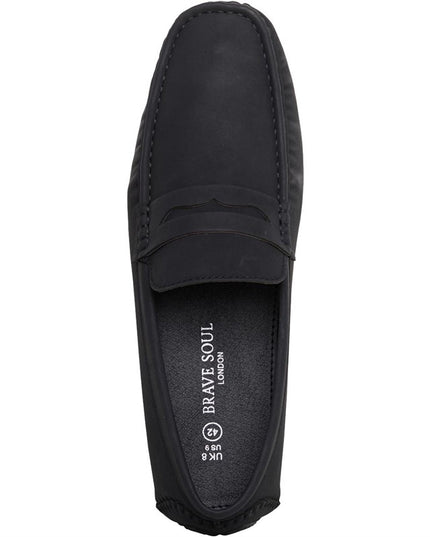 Mens Web Slip On Loafer Shoes Black - Raw Menswear