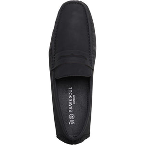 Mens Web Slip On Loafer Shoes Black - Raw Menswear