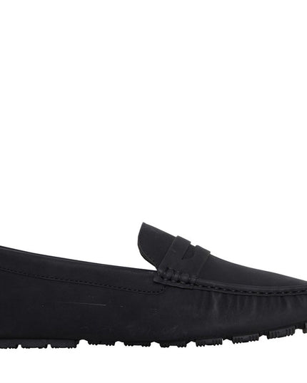 Mens Web Slip On Loafer Shoes Black - Raw Menswear