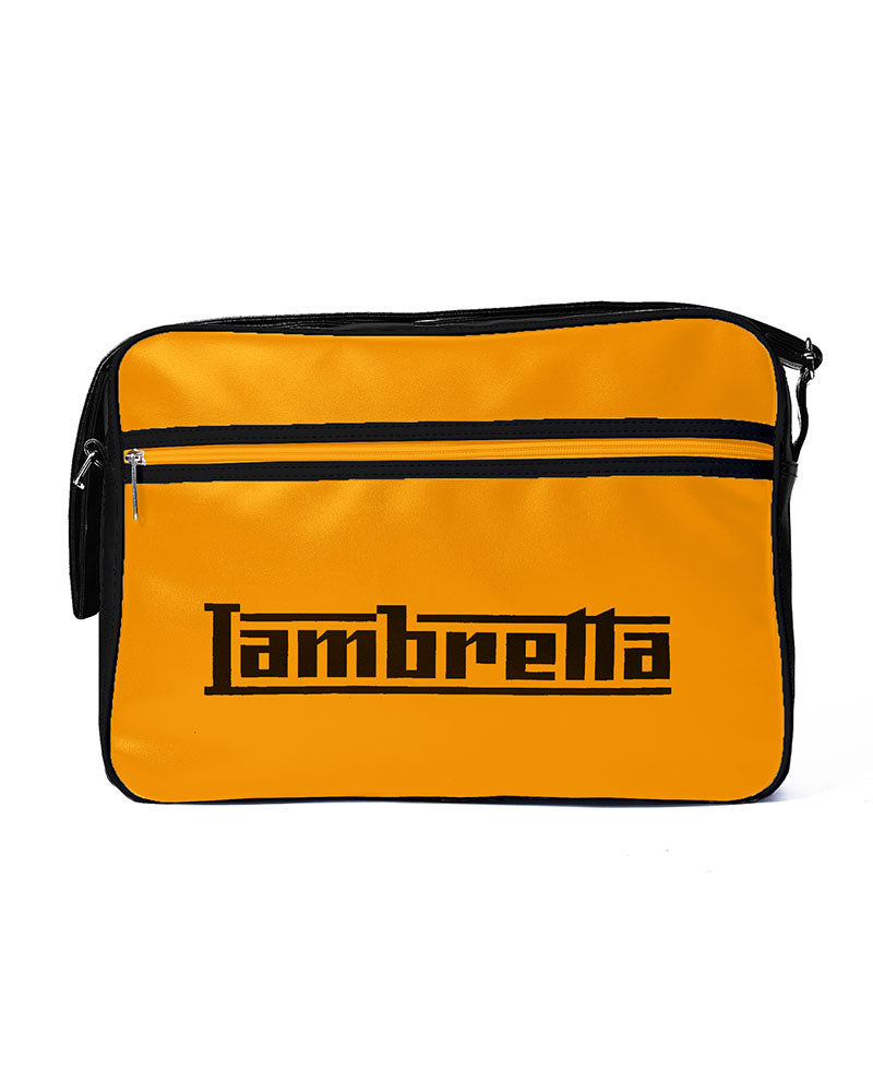 Lambretta Logo Flight Bag Black / Mustard - Raw Menswear