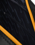 Carica l&#39;immagine nel visualizzatore di Gallery, Lambretta Logo Flight Bag Black / Mustard - Raw Menswear
