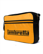 Load image into Gallery viewer, Lambretta Logo Flight Bag Black / Mustard - Raw Menswear
