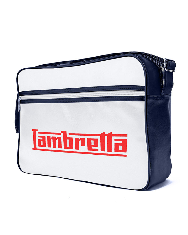 Lambretta Logo Flight Bag Navy / White - Raw Menswear