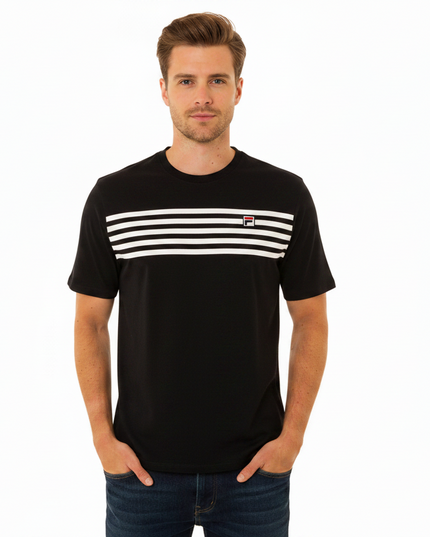FILA Hanford Striped Tee Black/White