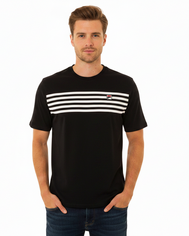 FILA Hanford Striped Tee Black/White