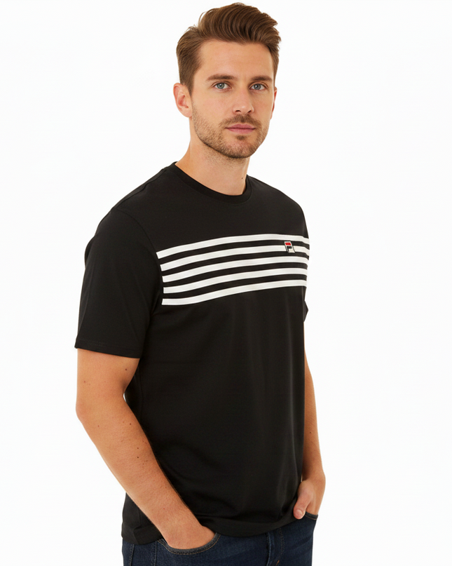FILA Hanford Striped Tee Black/White
