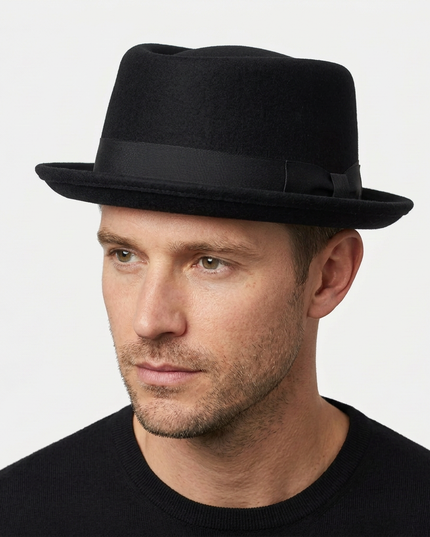 Heritage Felt Pork Pie Hat Black