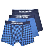 Load image into Gallery viewer, Lambretta 3 Pack Multi Boxer Shorts Navy - Raw Menswear
