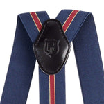 Load image into Gallery viewer, Heritage Braces Navy/Red Stripe - Raw Menswear
