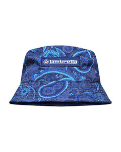 Lambretta Paisley Brand Bucket Hat Navy / Khaki - Raw Menswear