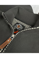 Charger l&#39;image dans la galerie, TROJAN Houndstooth Trim Sweat TR/8805 Charcoal - Raw Menswear
