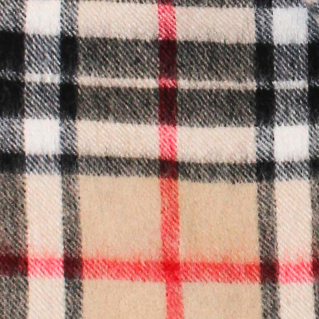 Heritage Pure Wool Tartan Check Scarf Camel Thompson - Raw Menswear