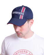 Charger l&#39;image dans la galerie, Lambretta Racing Stripe Baseball Cap Navy - Raw Menswear
