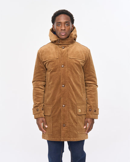 Gabicci Mens Chuck Courdroy Duffle Coat Gabicci Vintage CARAMEL