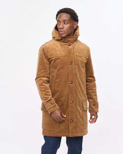 Gabicci Mens Chuck Courdroy Duffle Coat Gabicci Vintage CARAMEL